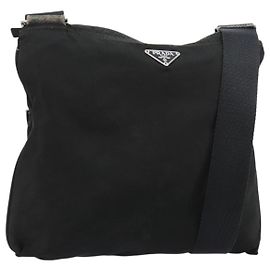 PRADA Sac à épaule Nylon Black Silver Autre