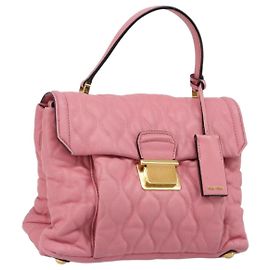 Miu Miu Sac à Main Cuir Rose Or Autre