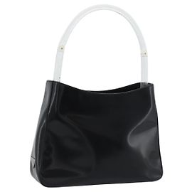 PRADA Shoulder Bag Leather Black Silver Altro