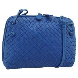BOTTEGA VENETA INTRECCIATO Shoulder Bag Leather Blue Altro