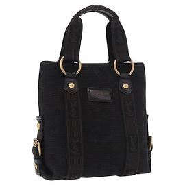 SAINT LAURENT Sac à main Kahala Canvas Black Gold Autre