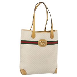 GUCCI Micro GG Supreme Web Sherry Line Bag PVC White 002 904 0131 Other