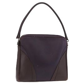 Bolsa de ombro PRADA em couro azul marinho prata Outro