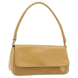 PRADA Shoulder Bag Leather Beige Gold Altro