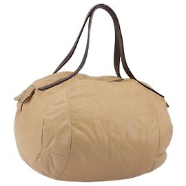 Céline CELINE Sac à main en cuir beige or Autre