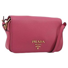 PRADA Shoulder Bag Safiano leather Pink Gold 1BD163 Altro