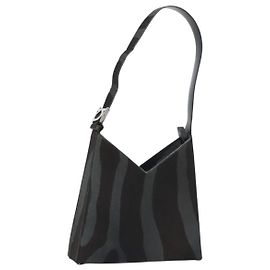 Salvatore Ferragamo Shoulder Bag Harako leather Black Silver Altro