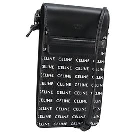 Céline CELINE Shoulder Bag PVC Leather Black Altro