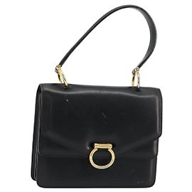 Céline CELINE Sac à main en cuir Or Noir Autre