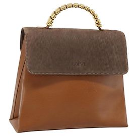 LOEWE Sac à main Velazquez Cuir Marron Or Autre
