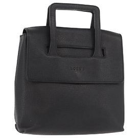 LOEWE Hand Bag Leather Black Silver Altro