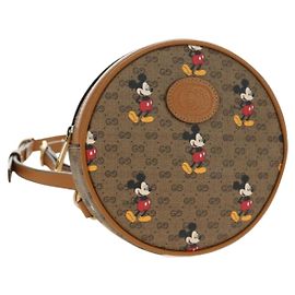 GUCCI Micro GG Supreme Disney Backpack PVC Beige Gold 603730 Other