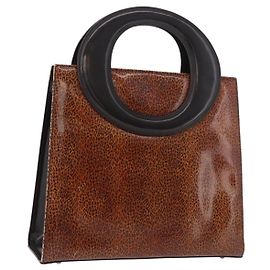Christian Dior Hand Bag Leather Brown Silver Altro