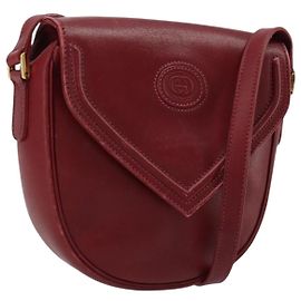 GUCCI Shoulder Bag Leather Red Gold 007 261 0081 Altro