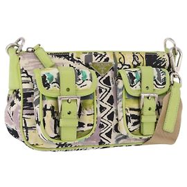 PRADA Shoulder Bag Nylon Green Silver Altro