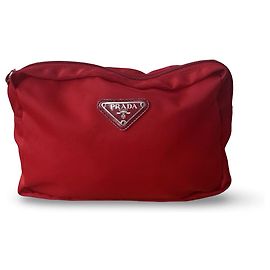 Autre Marque Pochette Prada Rouge en Nylon Rouge