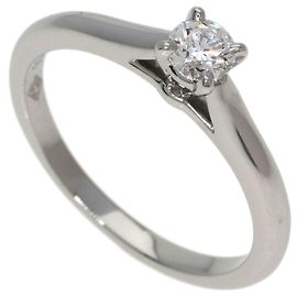 Cartier Platinum Diamond Solitaire Band Ring Other