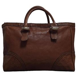 Gucci Signoria Brown Leather Handbag Brown