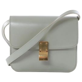 Céline Bolsa de ombro em couro Celine Classic Box Small em verde Verde