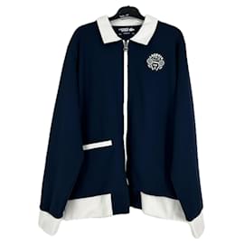 Lacoste Navy Blue Jacket Polyester Size L Navy blue