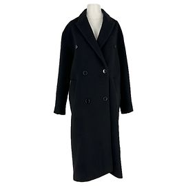 Isabel Marant Schwarzer Wollmantel Schwarz
