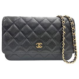 Cartera con cadena Chanel AP0250 Matelassé Negro Dorado