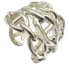 Hermès Hermes Chaine d'Ancre Enchainée GM Silver Ring Silvery