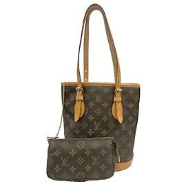 Bolso Tote Louis Vuitton Monogram Bucket PM M42238 Castaño Monograma