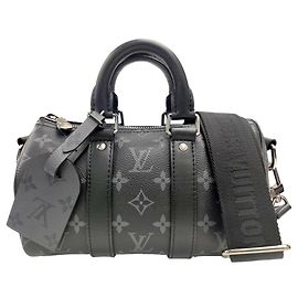 Sac Boston Louis Vuitton Monogram Eclipse Marron Noir Monogramme