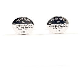 Tiffany & Co. Return to Oval Cufflinks Silvery