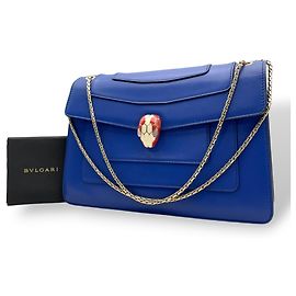Bulgari Bolsa de Ombro Bvlgari Serpenti Forever Azul