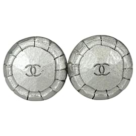Orecchini Chanel Round Coco Mark Argento