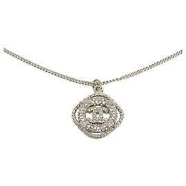 Chanel Crystal Rope Circle Halskette Silber Andere
