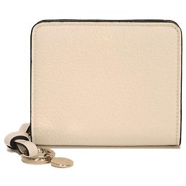 Portefeuille bi-fold Chloé en cuir de veau blanc Blanc