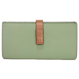 Portefeuille long en cuir Loewe Vert