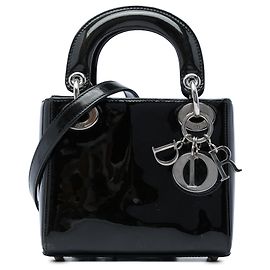 Dior Black Mini Patent Lady Dior Black