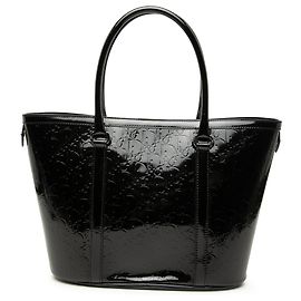 Dior Black Diorissimo Trotter Patent Tote Black