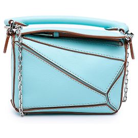 Bolso Puzzle Nano LOEWE de piel de becerro azul Azul Azul claro