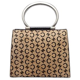 Céline Bolsa de mão Celine Brown C Macadam em pelo de pônei Marrom Castanho claro
