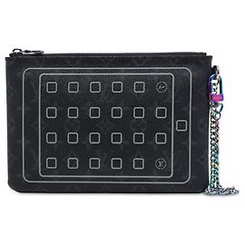 Custodia iPad Louis Vuitton Black Monogram Eclipse Flash Fragment Nero