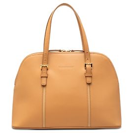 Burberry Brown Leather Handbag Brown Caramel