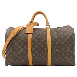 Louis Vuitton Brown Monogram Keepall Bandouliere 50 Brown