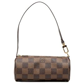 Louis Vuitton Brown Damier Ebene Papillon Pochette Marron