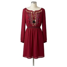 Altuzarra besticktes Kleid in Bordeaux Rot