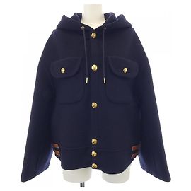 Céline Celine Triomphe 100% Cashmere Jacket Blue Navy blue
