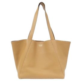 Sac à épaule Prada 2VG123 Soft Grain Marron Caramel