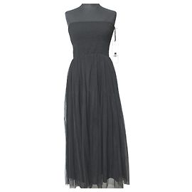 Autre Marque Vestido Combo com Pregas Diagram Preto Outro