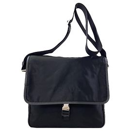Borsa a tracolla Prada VA0951 Logo Hardware Nero