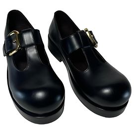 Bottega Veneta Helium Mary Jane Flats - Black Leather - 39 Black