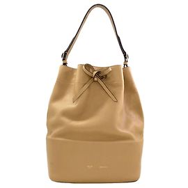 Céline Bolsa de Ombro Small com Cordão Celine Marrom